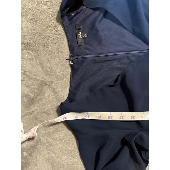 NWOT Lulus Large Sweet Like You Navy Ruffled Mini Dress Navy Blue Short Sleeve - Picture 7 of 9